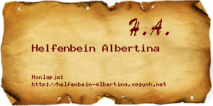 Helfenbein Albertina névjegykártya